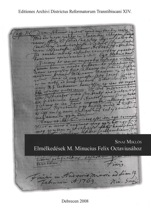 Sinai Miklós : Elmélkedések M. Minucius Felix Octaviusához - I. kötet