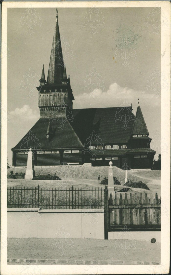 Deszka-templom, templombelső.. 1941. (levelezőlap)