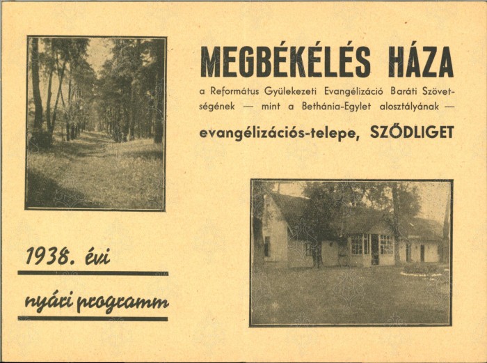 Meghívó evangélizációra. 1938.